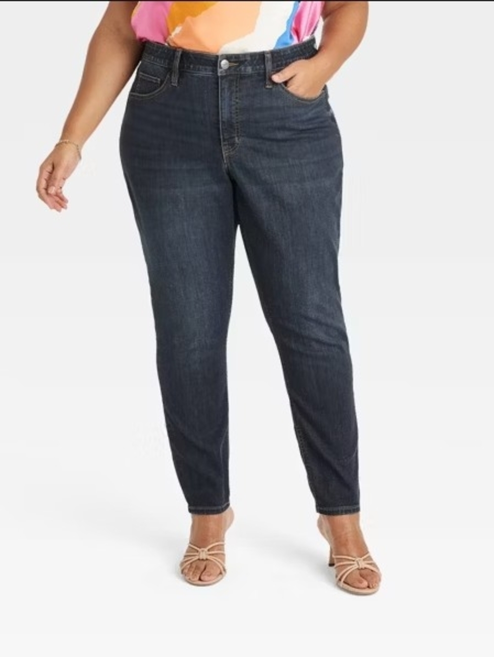 Ava & Viv High-Rise Stretch Skinny Jeans in Medium Wash Misses 16W